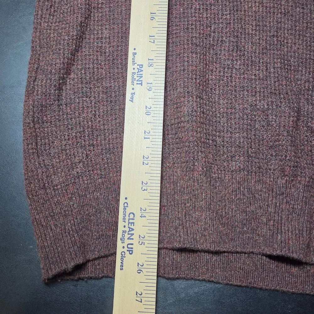 Joseph Abboud Sweater Mens M Burgundy Excellent Wool Blend Shawl Neck Pullover